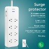 Philips 8-Outlet Surge 8' braided cord 2160J Adapter-Spaced - White - 2 of 4
