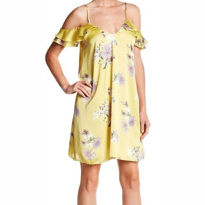 Women's Boho Floral Shift Ruffle Strappy Dress - The Vanity Room
