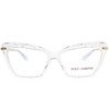 Dolce & Gabbana DG 5025 3133 Womens Cat-Eye Eyeglasses Crystal/Gold 53mm - 2 of 3