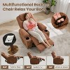 Rocker Recliner Chair with Massage and Heat,Swivel and Rocking,Overstuffed Arms Back for Ultimate Comfort, Manual Recline,2 Cup Holders,Side Pocket - 4 of 4