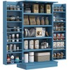 Gulches 40.9"H Kitchen Pantry Storage Cabinet - Freestanding, Double Doors, 5-Tier Shelves, 12 Door Shelves, Adjustable Shelves, Blue, 23.6"W x11.8"D - 2 of 4