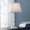 Vienna Full Spectrum Deco Collection 27" Tall Modern Table Lamp Chrome Finish Metal Stacked Crystal Single Living Room Bedroom Bedside Nightstand - 2 of 4