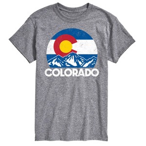 Men's - Instant Message - Retro Colorado Flag Mountains Short Sleeve Graphic T-Shirt - 1 of 4