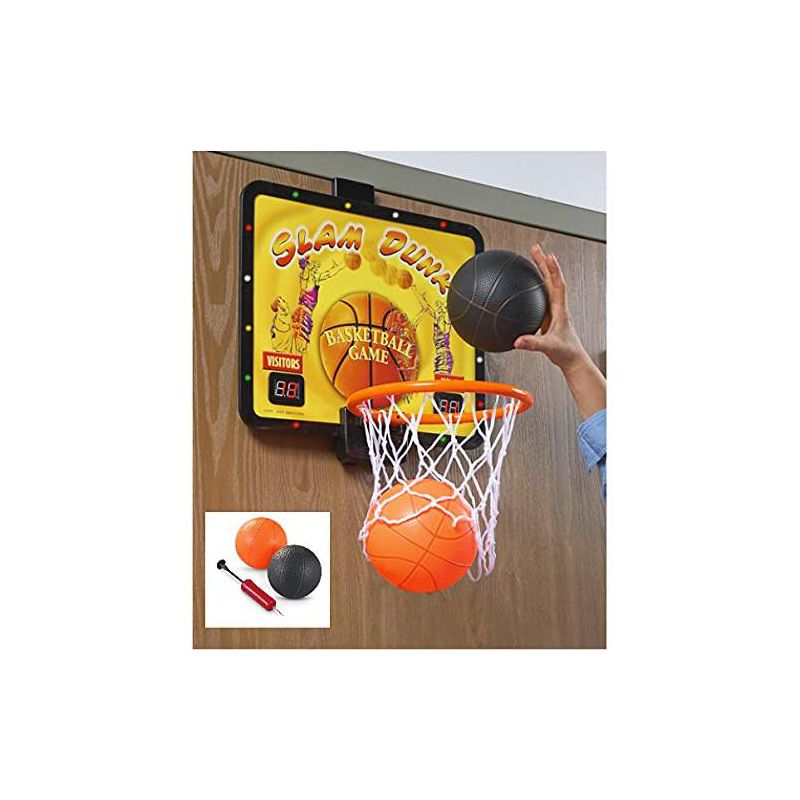 Slam Dunk Electronic Basketball Game, Automatic LED Score Keeper, Includes 2 Basketballs and a Pump, 4 of 5