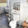 Acekool Bathroom Over Toilet Storage Cabinet with 1 Drawer and 2 Open Shelves,  Freestanding Wooden Storage Shelf for Bathroom White - 4 of 4