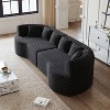 Okak Modern Oversized Curved Sectional Floor Futon Sofa for Living Room Bedroom,Memory Foam Rest Sofa with Comfy Backrest & Pillows - 4 of 4