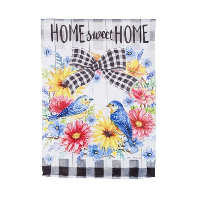 Spring Bird Wreath House Suede Collection