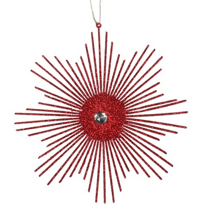 Vickerman 6.5" Glitter Snowflake Burst Ornament
