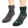 MUK LUKS Men's Short Heat Retainer Sock (2 Pair Pack) - 2 of 3