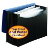Smead Poly Expanding File, 12 Dividers, Flap and Cord Closure, Letter Size, Wave Pattern Blue/Black (70863) - 2 of 4
