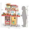 SEVOBAL Kids Kitchen Playset with 65 Accessories Realistic Cooking Functions for Pretend Play, Pink, 31"*9"*39" - 4 of 4