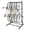 Bike Rack, Freestanding Vertical Storage for 5 Bicycles - 300 Lbs Capacity Adjustable Height Indoor Rack, Black - 2 of 4