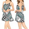 LA LEELA Women's Vacay Beach Summer Beachwear Dress Honeymoon Nightshirts Mini Slip Nighty - 2 of 4