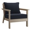 WestinTrends Avalon Outdoor Modern HDPE Patio Club Chairs with Deep Seat Cushions (Set of 2) - 4 of 4