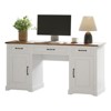 MDF Three Drawer Two Door Desk - Office Desk, Storage Desk, Workstation Desk, Study Desk, Modern Wooden Writing Desk - 2 of 4