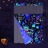 LunaLulinlk Blacklight Halloween Shower Curtain with Snap in Liner - 3 of 4