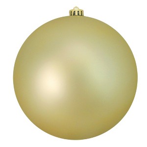 Northlight Matte Shatterproof Commercial Christmas Ball Ornament - 8" (200mm) - Champagne Gold - 1 of 3