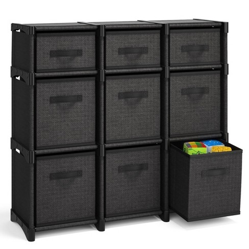 Nestl Cube Organizer Shelves With Cubby Bins, 9 Pc Diy Cube Storage ...