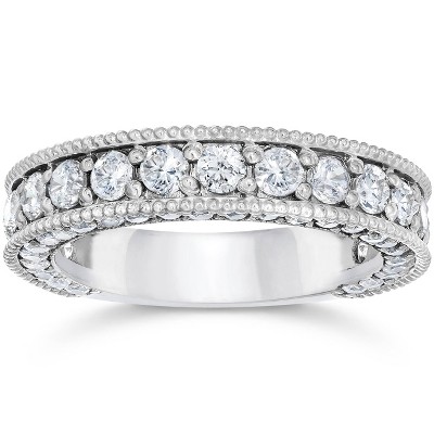 Pompeii3 2Ct Diamond Anniversary Womens Wedding Ring White Gold Lab Created