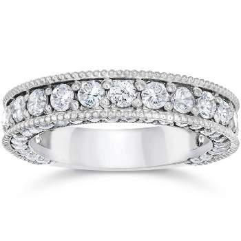 Pompeii3 2 1/8 Carat Vintage Diamond Wedding Ring 14K White Gold