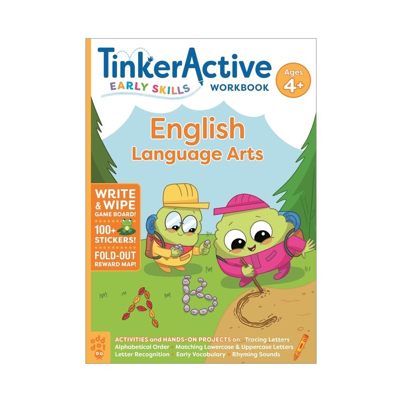 Tinkeractive Early Skills English Language Arts Workbook Ages 4+ - (Tinkeractive Workbooks) by  Kate Avino (Paperback), 1 of 2