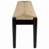Seagrass Bench Black - StyleCraft: Signature Collection Acacia Wood, No Assembly Required, 250lb Capacity - 4 of 4
