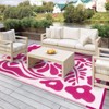 Lahome Outdoor Plastic Straw Rug-Waterproof Reversible Mat for Patio,Balcony,Deck,Backyard,Beach - 3 of 4