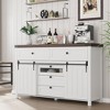 Farmhouse 5-Drawer Dresser with Sliding Barn Doors – Rustic Wood Chest of Drawers & TV Stand - 4 of 4