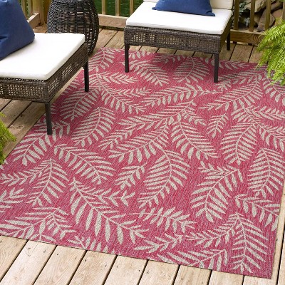 JONATHAN Y Nevis Palm Frond Indoor/Outdoor Area Rug