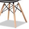 4pc Galen Plastic and Wood Dining Chair Set - Baxton Studio - 4 of 4