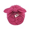 Hudson Baby Infant Girl Turban Cotton Headwraps, Pink Navy Floral, One Size - 4 of 4
