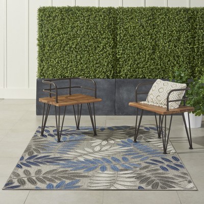 Nourison Aloha Floral Leaf Flatweave High-low Indoor Outdoor Area Rug ...
