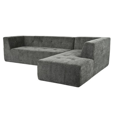 NicBex 112.2 Inch Modular Sectional Sofa,Chenille L-Shaped Couch for Living Room,Apartment,Office,No Assembly Require,Gray