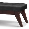 NicBex 40.2" Storage Bench Rectangle Mid Century Faux Leather Tufted Ottoman Bench for Bedroom, Entryway - 3 of 4