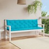 vidaXL Bench Cushion Water Repellent Outdoor Seat Cushion Pad Oxford Fabric - Turquoise 78.7" - 2 of 4