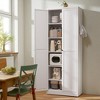 Mshliw 72" White Metal Kitchen Pantry Cabinet with Doors, Heavy-Duty Freestanding Storage Cabinet with 5 Adjustable Shelves for Kitchen & Home - 2 of 4