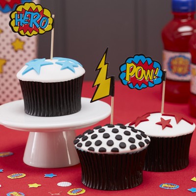 20ct Comic Superhero Cupcake Picks