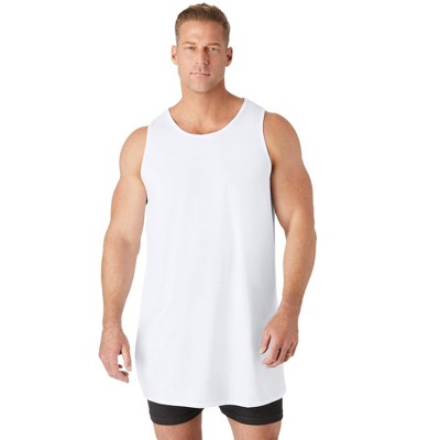 Kingsize Men's Big & Tall Longer Length Tank 3-packs - Big - 6xl, White :  Target