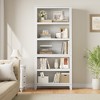 5 Tier Bookcase with Adjustable Shelves, 71" Tall Bookshelf w/ Wooden Legs, Farmhouse Bookcase for Living Room Office - 3 of 4