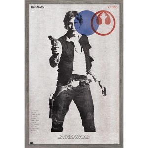 Trends International Star Wars: Mid-century Modern - Han Solo Framed Wall Poster Prints - 1 of 4