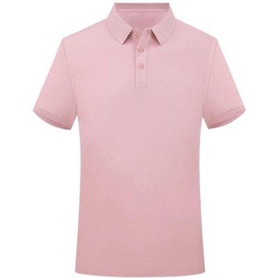 INSPIRE CHIC Men's Short Sleeve Lightweight Regular Fit Casual Business Work Solid Polo Shirts