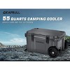 Denjol Gray 55 qt. Portable Chest Cooler, Leak-Proof Outdoor Insulated Cooler with Handle and Wheels for Camping, Beach, Boat - 4 of 4