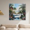 Art Remedy Paradise Bathtub Tropical Bathroom Wall Art Unframed - 2 of 4