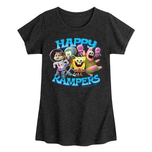 Girls Spongebob Squarepants Kamp Koral Happy Kampers Fitted Short Sleeve Graphic T shirt Target
