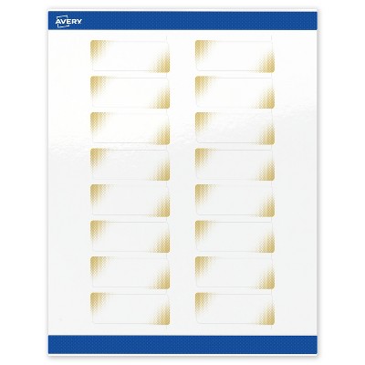 Avery Rectangle Address Labels, Gold Blush Pattern, 1" x 2-5/8"