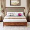 LOVMOR Full Queen King Size Platform Bed Frame with LED Lights, Charging Station, No Box Spring Needed, Easy Assemble - 2 of 4