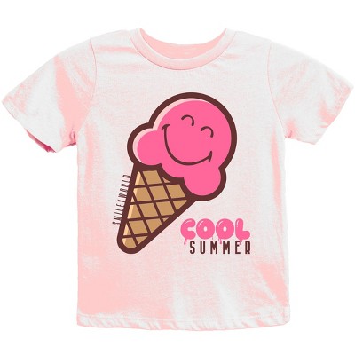 The Juniper Shop SmileyWorld Cool Summer Ice Cream Pink Youth Short Sleeve Tee