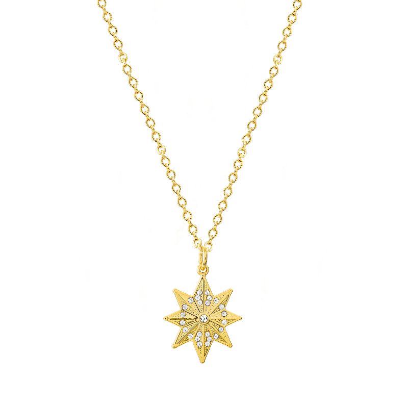 Marvel Captain Hala Star Yellow Gold Plated Crystal Necklace, 18", 4 of 6