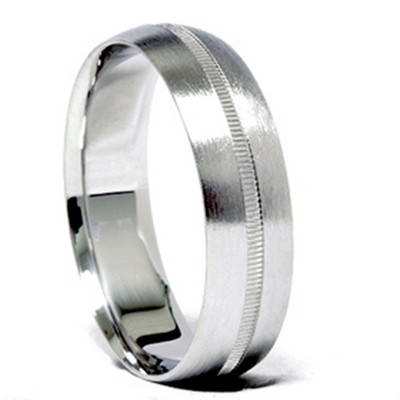 Pompeii3 Men 6mm Gold Comfort Fit Satin Wedding Band New Ring