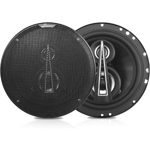 Lanzar Max 6.5" 200W 3-Way Coaxial Car Audio Speakers (Pair) - Black - 1 of 4